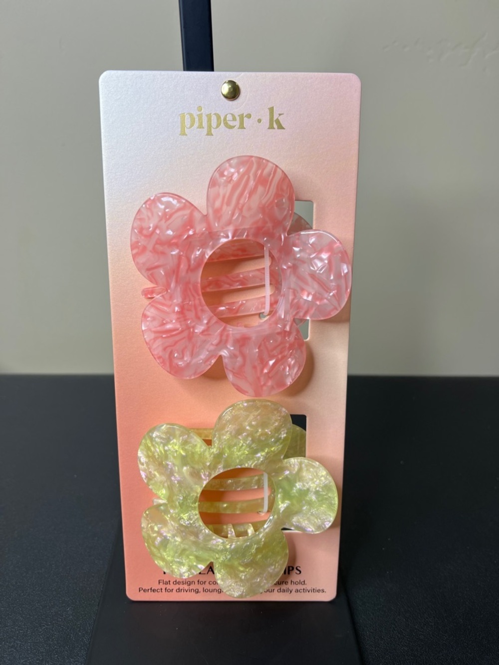 Piper K | Large Iridescent Flower Flat Lay Claw Clips